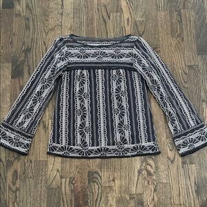 Black and White Patterned Top